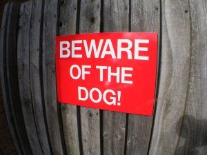 BEWARE of THE DOG, Sign